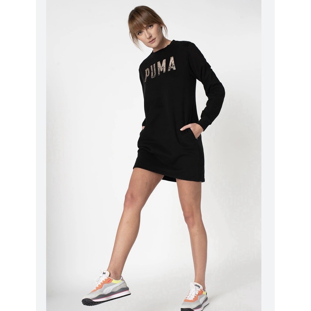 Puma Women's Black Athletic Dress Fleece Pockets Size XS